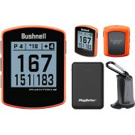 Bushnell Phantom 2 (Neon Orange) GPS Golf Handheld Power Bundle with PlayBetter Portable Charger Distance Rangefinder Device Built-in Magnetic Mount, 38,000+ Courses, Accurate Dist