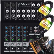 [아마존베스트]Mackie Mix8 8-Channel Compact Mixer with Pair of EMB XLR Cable and Gravity Magnet Phone Holder Bundle (2)