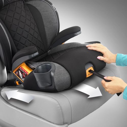 치코 Chicco KidFit Zip Plus 2-in-1 Belt Positioning Booster Car Seat - Taurus Black/Grey