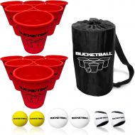 BucketBall - Giant Yard Pong Edition - Ultimate Beach, Pool, Yard, Camping, Tailgate, BBQ, Lawn, Wedding, Events, Water, Indoor, Outdoor Game Toy for Adults, Boys, Girls, Teens, Fa