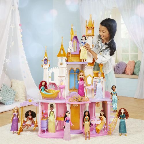 디즈니 Disney Princess Ultimate Celebration Castle, 4 Feet Tall Doll House with Furniture and Accessories, Musical Fireworks Light Show, Toy for Girls 3 and Up
