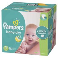 Diapers Newborn / Size 1 (8-14 lb), 252 Count - Pampers Baby Dry Disposable Baby Diapers, ONE...