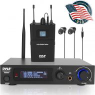 [아마존베스트]Pyle in-Ear Wireless Monitor and Receiver System- UHF Selectable Audio Frequency Kit, Adjustable TNC Antenna for Extended Range, and IEM Beltpack Transmitter with Selectable Audio Frequ