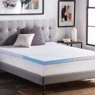 LUCID 2.5 Inch Gel Infused Ventilated Memory Foam Mattress Topper with Removable Tencel Blend Cover 3-Year U.S. Warranty - Queen Size