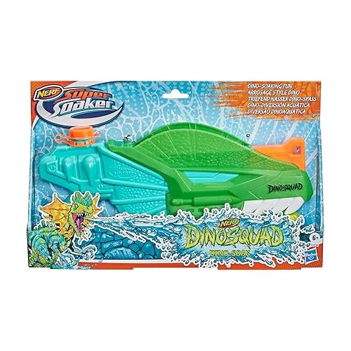 너프 NERF Super Soaker DinoSquad Water Blaster, Pump-Action for Outdoor Summer Games, for Kids, Teens & Adults, Easter Basket Stuffers or Gifts