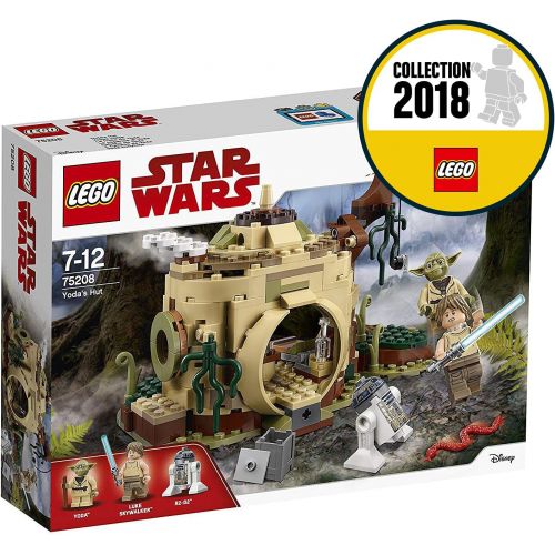  LEGO Star Wars Yoda’S Hut Building Set, Yoda & R2-D2 Droid Minifigures, Jedi Training Play Set