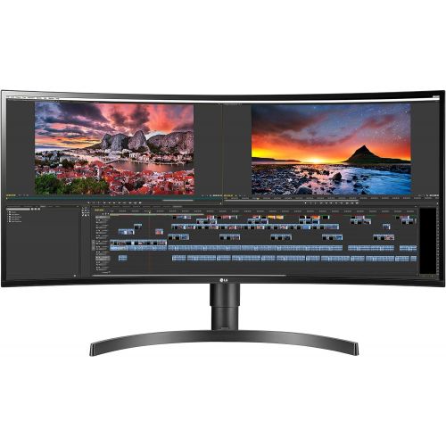  LG 34WN80C-B 34 inch 21:9 Curved UltraWide WQHD IPS Monitor with USB Type-C Connectivity sRGB 99% Color Gamut and HDR10 Compatibility, Black (2019)
