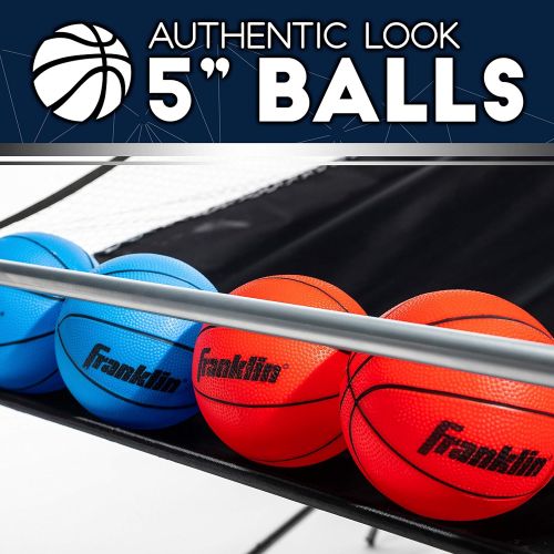  [아마존베스트]Franklin Sports Arcade Basketball - Indoor Basketball Shootout - 2 Players - Includes Electronic Scoreboard and 4 Mini Basketballs