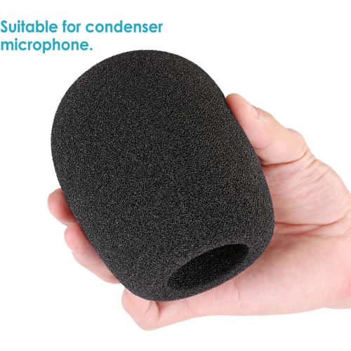 니워 [아마존베스트]Neewer Ball type foam wind protection pop filter for condenser microphone, 4.5 cm x 4.5 cm x 7 cm, black
