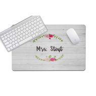 The Navy Knot Personalized Desk Mat (Rose Frame, 14x24)