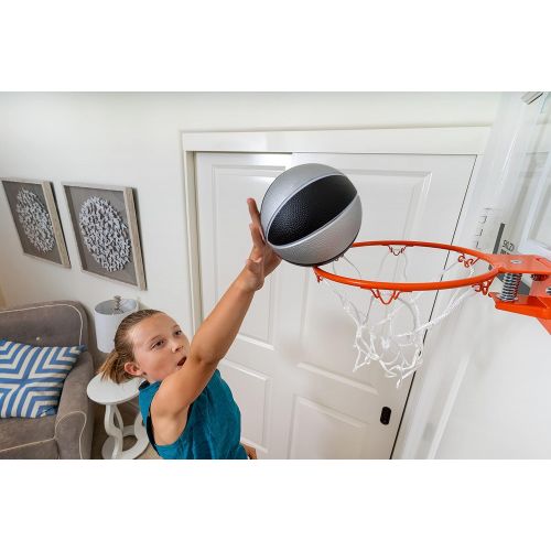 스킬즈 SKLZ Pro Mini Hoop 5-Inch Foam Basketball, Black/Silver