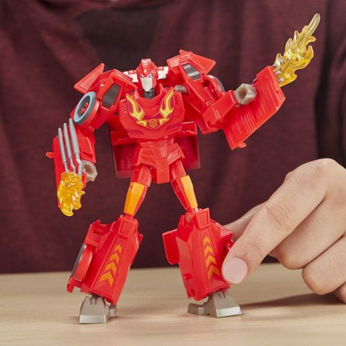 트랜스포머 Transformers Cyberverse Bumblebee Adventures Deluxe Class Hot Rod Action Figure Toy, with Build-A-Figure Piece, for Ages 6 and Up, 5-inch