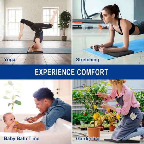  MRO Yoga Knee Pad Cushion ?Premium Exercise Knee Pad - Eliminate Pain During Home Workout - Extra Padding & Support for Knees, Wrists, Elbows - Complements Your Yoga Mat 24X10X0.6