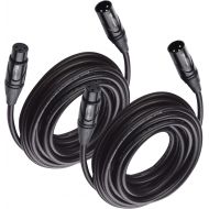 Cable Matters 2-Pack Premium XLR to XLR Microphone Cable 20 Feet