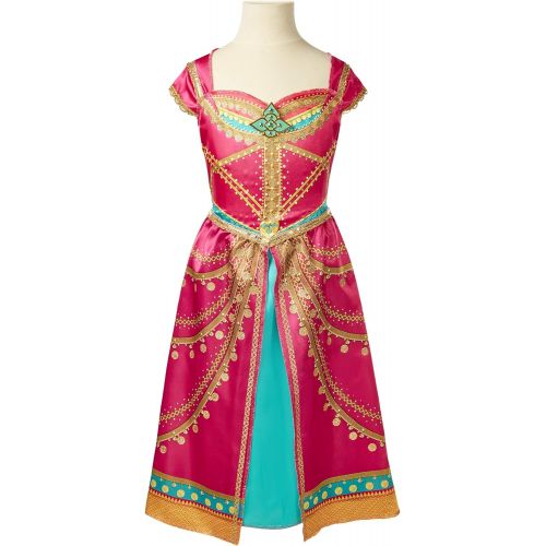  Disney Aladdin Jasmine Dress Costume Pink Fuchsia outfit