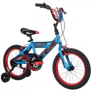 Huffy Marvel Spider-Man Kid Bike Quick Connect Assembly, Web Plaque & Training Wheels, 16 Blue