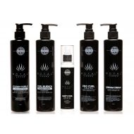 Complete Curly Hair Products Set by Royal Locks Two Curl Creams Curling Spray Sulfate and Paraben Free Shampoo and Conditioner for Healthy Natural or Perm Curls