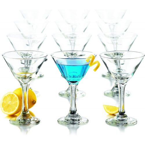  [아마존베스트]Libbey 12-Piece Set Martini Party Glasses, Set of 12, 7.5 oz, Clear