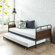 Zinus Eli Twin Daybed and Trundle Frame Set / Premium Steel Slat Support / Daybed and Roll out Trundle / Accommodates Twin Size Mattresses Sold Separately