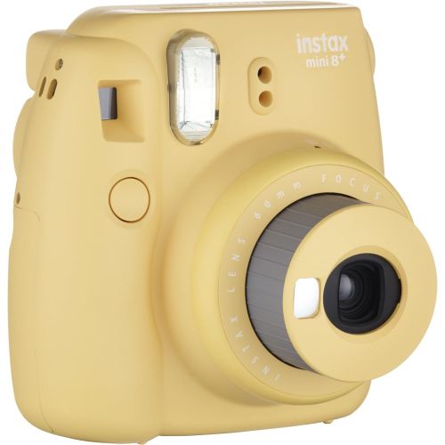 후지필름 Fujifilm Instax Mini 8+ (Honey) Instant Film Camera + Self Shot Mirror for Selfie Use - International Version