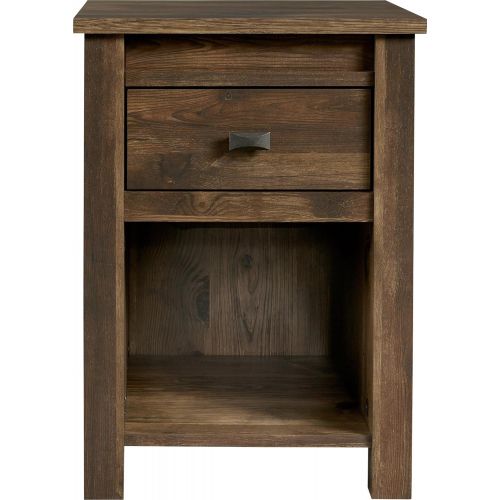  Ameriwood Home Farmington Electric Fireplace TV Console for TVs up to 50, Rustic & Farmington Night Stand, Rustic,Small, Century Barn Pine -