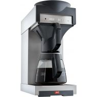 Melitta 20348 Filterkaffeemaschine mit Glaskanne, 1,8 l, Warmhalteplatte, 17M, Edelstahl/Schwarz ,