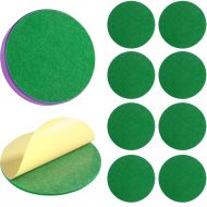 Gejoy 94 mm Air Hockey Mallet Felt Pads Replacement Air Hockey Pushers Pads Green Self Adhesive Felt Sticker for 96 mm Air Hockey Pushers