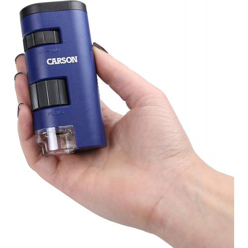  [아마존베스트]Carson Pocket Micro 20x-60x LED Lighted Zoom Field Microscope with Aspheric Lens System (MM-450),Blue