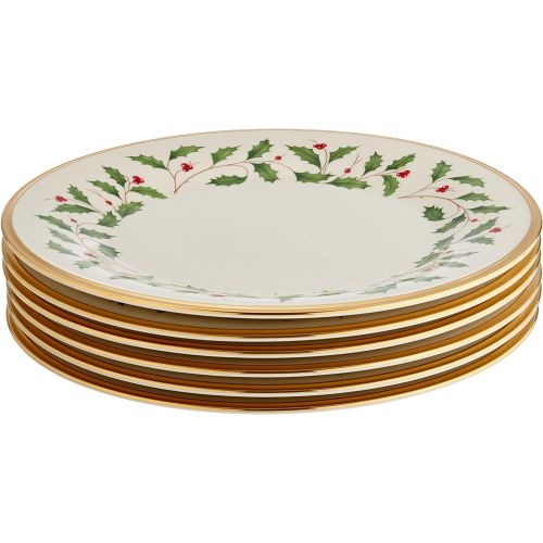 레녹스 Lenox Holiday Dinner Plates, Set of 6