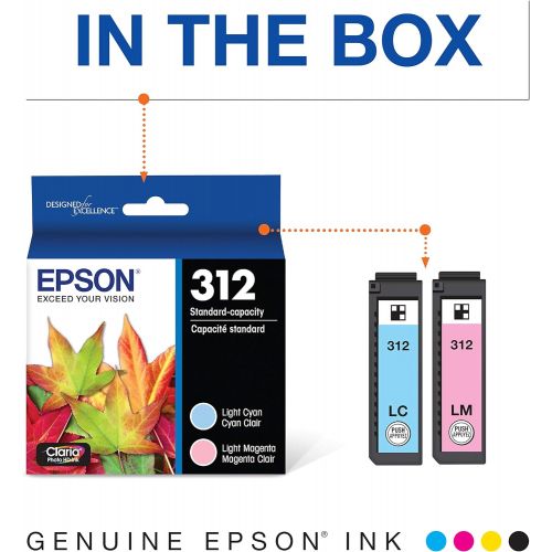 엡손 Epson T312 Claria Photo HD -Ink Standard Capacity (T312922-S) for select Epson Expression Photo Printers