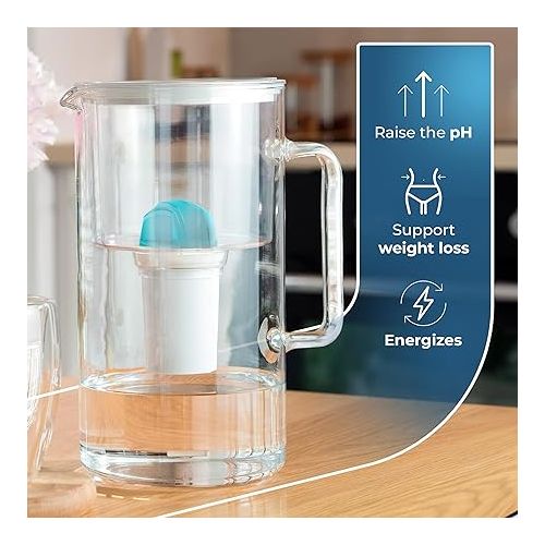  Aqua Classic Alkaline Water Filter Compatible with Brita Pitcher & Dispenser | Replacement Cartridge for Brita Water Filter | Pack of 3 pH Water Filter | Increase Water ph & Reduce Contaminant