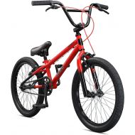 Mongoose Legion LSX Freestyle Sidewalk BMX Bike for-Kids, -Children and Beginner-Level to Advanced Riders, 20-inch Wheels, Hi-Ten Steel Frame, Micro Drive 25x9T BMX Gearing, Red (M