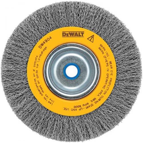  DEWALT Wire Wheel for Bench Grinder, Crimped, 6-Inch (DW4905)