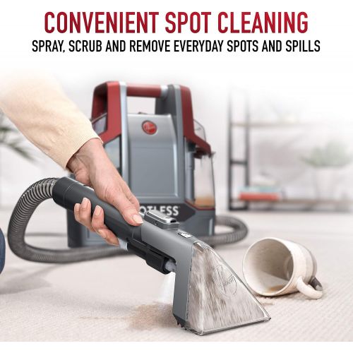  Hoover Spotless Portable Carpet & Upholstery Spot Cleaner, FH11300PC, Red