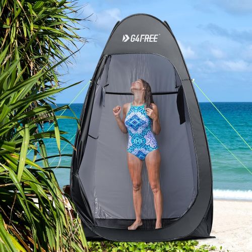  [아마존베스트]G4Free Pop Up Privacy Shower Tent Portable Outdoor Changing Room Camping Toilet Sun Shelter 6.9 FT for Beach Hiking with Carry Bag