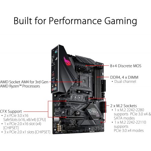 아수스 Asus ASUS ROG Strix B450-F Gaming Motherboard (ATX) AMD Ryzen 2 AM4 DDR4 DP HDMI M.2 USB 3.1 Gen2 B450