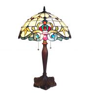 Chloe Lighting CH18806IV16-TL2 16 Shade Margot Tiffany-Style 2 Light Victorian Table Lamp, 24.5 x 16 x 16, Bronze