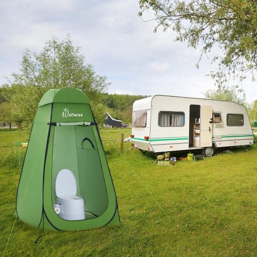  WolfWise Pop Up Privacy Shower Tent Portable Outdoor Sun Shelter Camp Toilet Changing Dressing Room