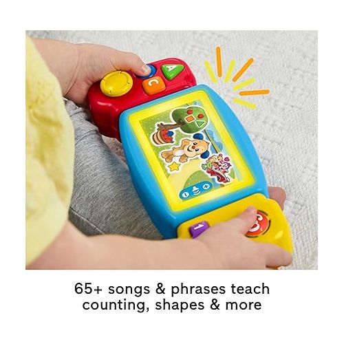 피셔프라이스 Fisher-Price Laugh & Learn Baby & Toddler Toy Twist & Learn Gamer Pretend Video Game with Lights & Music for Ages 9+ Months