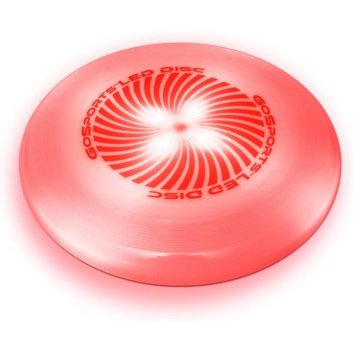  GoSports LED Light Up Flying Ultimate Disc, 175 grams, with 4 Glow in the Dark LEDs (Blue, Red, White or Green)