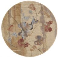 Rug Squared Fenwick Contemporary Transitional Round Rug (FEN18), 5-Feet 6-Inches by 5-Feet 6-Inches, Beige