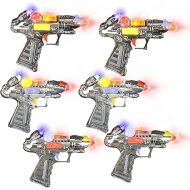 ArtCreativity Ranger Hand-Gun Toy Set with Flashing Lights and Sounds, 6 Cool Futuristic Handguns, Pretend Play Toy Gun, Great Party Favor - Gift for Boys and Girls, Batteries Incl