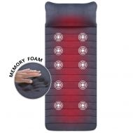 SNAILAX Massage Mat with Heat, Memory Foam,6 Therapy Heating pad,10 Vibration Motors Massage...