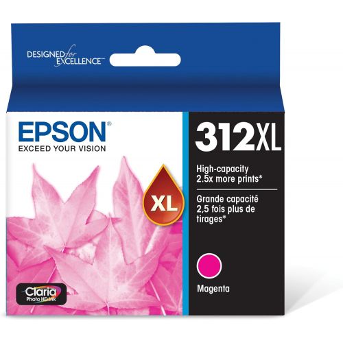엡손 Epson T312XL320 Claria Photo HD Magenta High Capacity Cartridge Ink & T312XL220 Claria Photo HD Cyan High Capacity Cartridge Ink