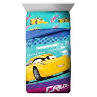 Jay Franco Disney/Pixar Cars 3 Movie Cruz Twin/Full Reversible Yellow/Teal/Pink/Blue Comforter with Cruz Ramirez (Official Disney/Pixar Product)