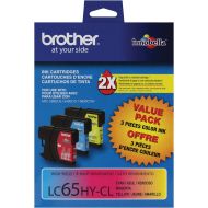 Brother LC65HYCL High-Yield 3-Pack Ink Cartridge, 900 Page-Yield, Cyan Magenta Yellow