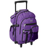 Everest Deluxe Wheeled Backpack, Dark Purple, One Size