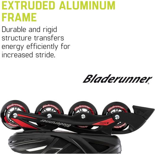 롤러블레이드 [아마존베스트]Bladerunner by Rollerblade Advantage Pro XT Mens Adult Fitness Inline Skate, Black and Red, Inline Skates