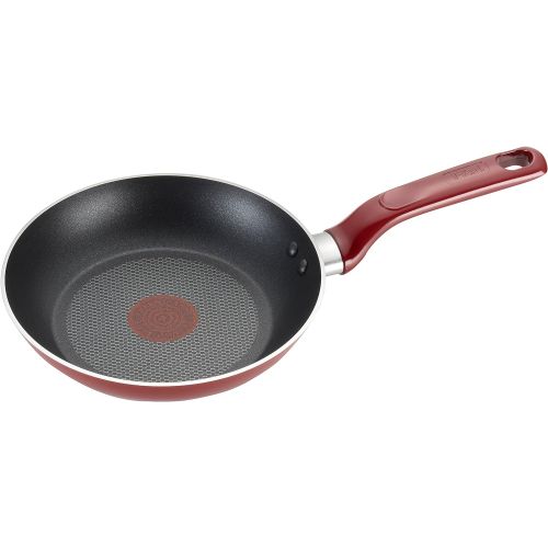 T-fal C51407 Excite Nonstick Thermo-Spot Dishwasher Safe Oven Safe PFOA Free Fry Pan Cookware, 12-Inch, Red