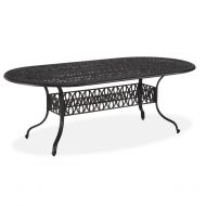 Floral Blossom Charcoal Oval Dining Table by Home Styles